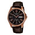 Miniatyrbillede 1 af 6: Ur - CASIO - MTP-1384L-1AVDF - Brun læder - Vandtæt 100m - Analog visning
