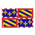 Miniatyrbild 1 av 3: Burgundiflagga – 128 x 192 cm – Hållbar polyester – 2 metallöglor – Inomhus / Utomhus – Pixelforma