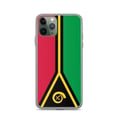 Miniatyrbild 1 av 2: Mobilskal – Vanuatu-flagga – Kompatibel med iPhone 11 Pro – Mjukt fodral – Slitstarkt och stötresistent - Silikon - Pixelforma