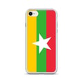 Miniatyrbild 1 av 2: Telefonfodral – Flagga för Burma – Kompatibel med iPhone 8 – Mjuk fodral – Slitstark och Stötresistent - Silikon - Pixelforma