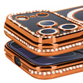Miniatyrbild 3 av 6: Skal för iPhone 17 Pro - AVIZAR - MagSafe - Orange - Strasserad - Mjuk