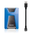 Miniatyrbillede 5 af 5: ADATA DashDrive Holdbar HD650 bærbar ekstern harddisk - 2 TB - USB 3.1 - AES 256-bit - Blå