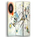 Miniatyrbild 1 av 4: Legendarte - Skärm - Skiljevägg med Recto / verso Print Composition VIII - Wassily Kandinsky cm. 110x150 (3x)