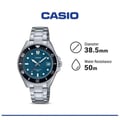 Miniatyrbild 6 av 6: Damklocka - Casio - MDV-10D-2A1V - Vattentålig 50m - Armband i Rostfritt Stål - Datummarkering