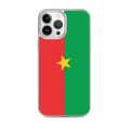 Miniatyrbild 1 av 2: Mobilskal – Burkina Fasos flagga – Kompatibel med iPhone 13 Pro Max – Mjuk fodral – Hållbar och stötabsorberande – Pixelforma