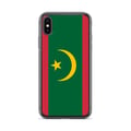 Miniatyrbild 1 av 2: Telefonfodral – Mauritanies flagga – Kompatibel med iPhone X – Mjukt fodral – Slitstarkt och stötresistent – Silikon – Pixelforma
