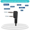 Miniatyrbild 2 av 6: Retevis Talkie Walkie Hörlurs, 2 pin G Form Hörsnäcka För RT24 RT622 RT27 BaoFeng BF-888S BF-88E Kenwood Tvåvägsradio