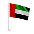 Miniatyrbild 1 av 2: Flagga Bil Förenta Arabemiraten – 14 x 21 cm – Polyester Tyg – Fäste på Fönster – 20 stycken – Pixelforma