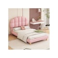Miniatyrbillede 1 af 6: Seng enkel - MUVOE - 90x200cm - Polstret - Rosa - 1 plads