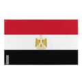 Miniatyrbild 1 av 3: Egyptens flagga – 192 x 288 cm – Hållbar polyester – 2 metalöljett – Inomhus / Utomhus – Pixelforma