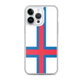 Miniatyrbild 1 av 2: Telefonfodral – Färöarnas flagga – Kompatibel med iPhone 14 Pro Max – Mjukt skydd – Slagtålig och stöttålig – Pixelforma