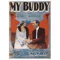 Miniatyrbild 1 av 4: Legendarte - Vintage My Buddy Music Cover - Målning, Canvastavla cm. 50x70