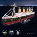 Miniatyrbild 5 av 6: 3D-båtpussel - Titanic Model Kit att bygga med LED, 3D-pussel, skeppsmodeller, monteringsspel, 266 bitar, 4h montering