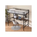 Miniatyrbillede 6 af 6: Metal seng 190 x 90 cm Multifunktionel flad Pladsbesparende Designet til moderne boligrum