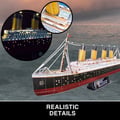 Miniatyrbild 6 av 6: 3D-båtpussel - Titanic Model Kit att bygga med LED, 3D-pussel, skeppsmodeller, monteringsspel, 266 bitar, 4h montering