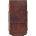 Miniatyrbild 1 av 4: Housse Etui Ceinture - Brun - Läder - Kompatibel med Smartphones Stl L - Rotationskläpp 360°