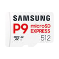 Miniatyrbild 1 av 2: MicroSDXC Express-kort - Samsung - 512 Go - P9 Express - 800 Mo/s - Klass 10 - Antimagnetisk - Vattentät