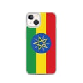 Miniatyrbild 1 av 2: Telefonfodral – Flagga för Etiopien – Kompatibel med iPhone 13 – Mjuk Fodral – Motståndskraftig och Stötsäker - Silikon - Pixelforma