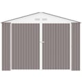 Miniatyrbild 5 av 6: Garage i metall Nevada - Taupe/vitt - Vikdörr 15,36 m² - L4,70 × l3,10 × H2,35 m