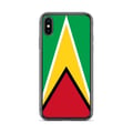 Miniatyrbild 1 av 2: Mobilskal – Guyanas flagga – Kompatibel med iPhone XS – Flexibelt fodral – Stöttålig och chockresistent – Silikon – Pixelforma