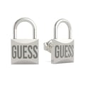 Miniatyrbild 1 av 2: GUESS Lock Me Up örhänge rodium UBE20056 rostfritt stål pläterade bokstäver hänglås logotyp