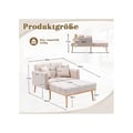Miniatyrbillede 5 af 6: Stol - MUVOE - Moderne - Justerbart ryg - Fløjlstof - Karamelbeige
