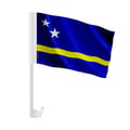 Miniatyrbild 1 av 2: Flagga bil Curaçao – 14 x 21 cm – Polyester tyg – Fäste på fönster – 10 stycken – Pixelforma
