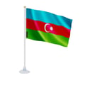 Miniatyrbild 1 av 3: Mini flagga från Azerbajdzjan – Sugpropp – 14 x 21 cm – För släta ytor – Polyester – 1 styck – Pixelforma