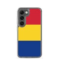 Miniatyrbild 1 av 2: Telefonskydd – Rumänienflagga – Kompatibel med Samsung Galaxy S23 Plus – Mjuk fodral – Slitstark och stötbeständig – Pixelforma