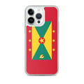 Miniatyrbild 1 av 2: Telefonfodral – Grenada Flagga – Kompatibel med iPhone 14 Pro Max – Mjuk Fodral – Hållbar och Stötsäker - Silikon - Pixelforma