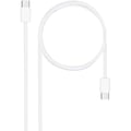 Miniatyrbild 1 av 2: NANOCABLE 10.01.6001-CO - USB-C 2.0-kabel 60W 3A, USB-C hane till USB-C hankontakt, vit färg, 1 m