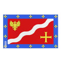 Miniatyrbild 1 av 3: Drapeau Val-d'Oise – 120 x 180 cm – Slitstark Polyester – 2 Metallöglor – Inomhus / Utomhus – Pixelforma
