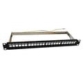 Miniatyrbild 1 av 3: 1U lappkorg för 24 Keystone RJ45-kontakter - WP - WPC-PAN-BF24 - Svart