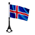 Miniatyrbild 1 av 3: Cykelflagga Island i Polyester – 14 x 21 cm – Cykelflagga – 5 stycken