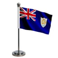 Miniatyrbild 1 av 3: Flagga för Anguilla – 14 x 21 cm – Polyester – Sockel i rostfritt stål – Pixelforma