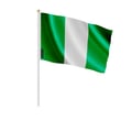 Miniatyrbild 1 av 3: Mini Flagga för Nigeria – 20 x 30 cm – Att Hålla i Hand – Polyester – 1 styck – Pixelforma