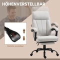 Miniatyrbillede 5 af 6: Kontorstol, ergonomisk lederstol med justerbar fodstøtte, lys grå