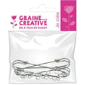 Miniatyrbild 2 av 2: Graine Créative - 5-håls broscher i silver 3 stycken