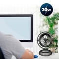 Miniatyrbild 3 av 5: Cecotec Bordsfläkt EnergySilence 1000 RetroDeskWood, 20W Effekt, Diameter 25 cm (10"), 3 Aerodynamiska Fläktblad