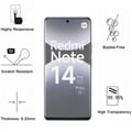 Miniatyrbild 3 av 6: Skal och skärmskydd - Phonillico® - Xiaomi Redmi Note 14 PRO 5G - Måttlig - Transparent - 2 St Tempererat Glas