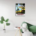 Miniatyrbild 3 av 4: Legendarte - Vintage turistaffisch Cannes - Côte D'Azur - Målning, tryck på duk cm. 50x70