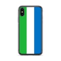 Miniatyrbild 1 av 2: Mobilskal – Sierra Leones flagga – Kompatibel med iPhone XS – Mjuk kapsel – Stötresistent – Silikon – Pixelforma