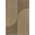 Miniatyrbild 5 av 5: Melis Home Moderna mattor design Naturlig 200 x 290 cm vävd platt inomhus utomhus grafiskt mönster rundad modern