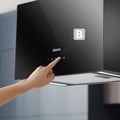 Miniatyrbild 3 av 6: CIARRA A+++ Island Recycling Hood 48cm 700M3/H Wi-Fi & Touch Silent Booster LED-skärm 2st Active Filter Black