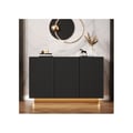 Pikkukuva 1 / 2: Ruokasalin buffet - MUVOE - Moderni muotoilu - Musta marmori - Bluetooth LED-nauha - Push-to-open ovet