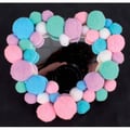 Miniatyrbild 2 av 2: MégaCréa DIY - Pastellpomponer 1 till 2,2 cm Assortiment 120 stycken