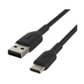 Miniatyrbild 2 av 6: Flätad kabel - BELKIN - USB-C till USB-A - 0,15 m - Svart