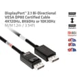 Miniatyrbild 4 av 4: Câble DisplayPort 2.1 - CLUB3D - CAC-1091 - 1,2 m - 10K/8K/4K - Bi-directionnel