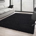 Miniatyrbild 1 av 5: Ayyildiz - Tapis Shaggy lång lugg unik färg ANTRACIT - (60x110)