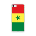 Miniatyrbild 1 av 2: Telefonfodral – Senegalflagga – Kompatibel med iPhone 8 Plus – Mjuk fodral – Slitstark och stötbeständig – Silikon – Pixelforma